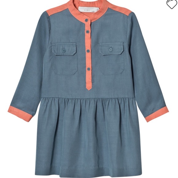 STELLA MCCARTNEY KIDS Blue and Pink Shirt Dress